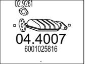 04.4007 MTS - Katalizator MTS CLIO I 2.0