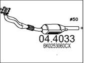 04.4033 MTS - Katalizator MTS CORDOBA 1.6I