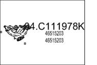 04.C111978K MTS - Kolektor wydechowy MTS /żeliwny/ FIAT/LANCIA