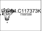 04.C117373K MTS - Kolektor wydechowy MTS /żeliwny/ RENAULT