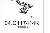 04.C117414K MTS - Kolektor wydechowy MTS /żeliwny/ SMART