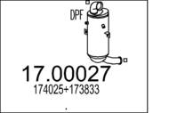 17.00027 MTS - Filtr cząstek stałych DPF MTS C3/P307/407 1,6HDI
