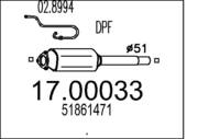 17.00033 MTS - Filtr cząstek stałych DPF MTS DOBLO 1,3MJTD