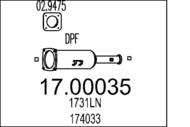 17.00035 MTS - Filtr cząstek stałych DPF MTS JUMPY/P807 2,0HDI SCUDO/ULYSSE/PHEDRA