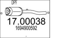 17.00038 MTS - Filtr cząstek stałych DPF MTS DB A160
