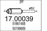 17.00039 MTS - Filtr cząstek stałych DPF MTS GRANDE PUNTO 1,3MJTD