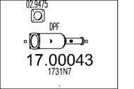 17.00043 MTS - Filtr cząstek stałych DPF MTS P406 2,0HDI 98-04