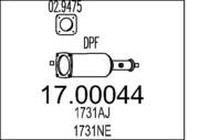 17.00044 MTS - Filtr cząstek stałych DPF MTS P407 2,0HDI 04-