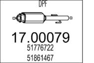 17.00079 MTS - Filtr cząstek stałych DPF MTS FIAT 500 1,3MJTD