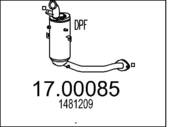 17.00085 MTS - Filtr cząstek stałych DPF MTS FOCUS 1,6TDCI