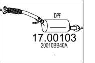 17.00103 MTS - Filtr cząstek stałych DPF MTS QASHQAI 2,0DCI