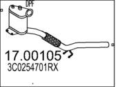 17.00105 MTS - Filtr cząstek stałych DPF MTS PASSAT 2.0 TDI