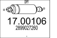 17.00106 MTS - Filtr cząstek stałych DPF MTS TUCSON 2,0CRDI