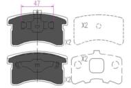 KBP-1506 - Klocki hamulcowe KAVO /przód/ (odp.GDB3126) DAIHATSU CUORE