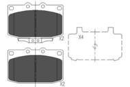 KBP-4518 - Klocki hamulcowe KAVO (odp.GDB391/GDB1160)