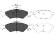 KBP-4561 - Klocki hamulcowe KAVO (odp.GDB1418) FORD FIESTA/KA 00-