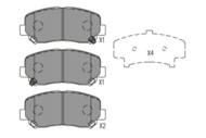 KBP-4563 - Klocki hamulcowe KAVO (odp.GDB3562) MAZDA CX-5 11-