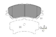 KBP-6614 - Klocki hamulcowe KAVO (odp.GDB3622) NISSAN QASHQAI 13-