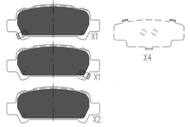 KBP-8002 - Klocki hamulcowe KAVO (odp.GDB3223) SUBARU FORESTER 97-/IMPREZA 94-/LEGACY 98-