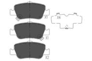 KBP-9104 - Klocki hamulcowe KAVO (odp.GDB3480) TOYOTA Auris 07-/Corolla 01-