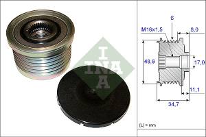 535 0088 10 - Sprzęgło alternatora INA RENAULT