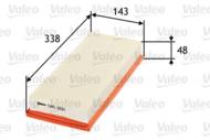585050 VAL - Filtr powietrza VALEO FORD MONDEO 1.8-2.5 V6 00-