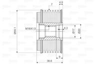 588070 VAL - Sprzęgło alternatora VALEO OPEL ASTRA G