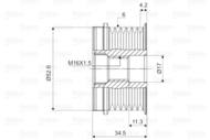 588074 VAL - Sprzęgło alternatora VALEO PORSCHE