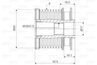 588093 VAL - Sprzęgło alternatora VALEO DB