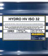 MN2201-DR - Olej HV-32 MANNOL 208l /hydrauliczny/ ISO32 AFNOR48600/DENISON HF-2 VDMA4318