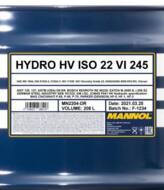 MN2204-DR - Olej HV 22 MANNOL 208L /hydrauliczny/ ISO 22/Viscosity Index 245/Pour point <-50/ISO Viscosity Gr