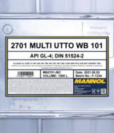 MN2701-IBC - Olej MANNOL UTTO WB 101 1000L API GL-4/DIN 51524-2/VOLVO VCE WB 101/97303/ALLISON C4/JOHN