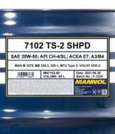 MN7102-60 - Olej 20W50 MANNOL TS-2 SHPD 60L API CH-4/SL/ACEA E7/A3/B4/MB 228.3/229.1/MAN M 3275-1/MTU T