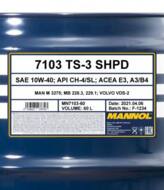 MN7103-60 - Olej 10W40 MANNOL TS-3 SHPD 60L API CH-4/SL/ACEA E7/A3/B4/MAN M 3275-14/VOLVO VDS-2/MB 228.