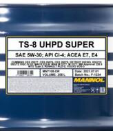 MN7108-DR - Olej 5W30 MANNOL TS-8 SUPER UHPD 208L ACEA E7/E4/MACK EO-N/MB Approval 228.5/MAN M 3277/3377/CUMM