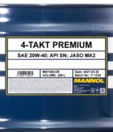 MN7209-DR - Olej 20W40 MANNOL 4-TAKT Premium 208L SAE 20W-40/API SM/JASO MA2