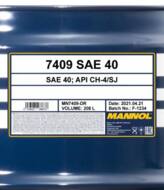 MN7409-DR - Olej MANNOL SAE 40 208L API CH-4 / SJ