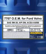 MN7707-7 - Olej 5W30 MANNOL OEM FORD/VOLVO 7L ACEA A5/B5 A1/B1 SM/CF ILSAC GF-4