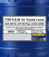 MN7709-20 - Olej 5W30 MANNOL OEM LEXUS/TOYOTA 20l API SM/CF ACEA C2 ACEA A5/B5 /A1/B1