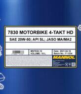 MN7830-10 - Olej 20W50 MANNOL 4-Takt Motorbike HD 10L API SL/JASO MA/MA2