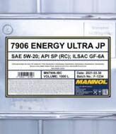 MN7906-IBC - Olej 5W20 MANNOL ENERGY ULTRA JP 1000L API SN ILSAC GF-5 DEXOS-1