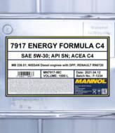 MN7917-IBC - Olej 5W30 MANNOL ENERGY FORMULA C4 1000L API SN/ACEA C4/MB 226.51/RN 0720