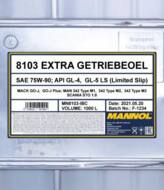 MN8103-IBC - Olej przekładniowy 75W90 MANNOL EXTRA 1000l /syAPI GL5 MIL-L 2105D