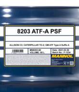 MN8203-60 - Olej ATF MANNOL ATF-A PSF 60L ALLISON C3/CATERPILLAR TO-2/GM ATF Type A Suffix A