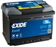 EB740 EXI - Akumulator 74AH/680A EXCELL P+ EXIDE 