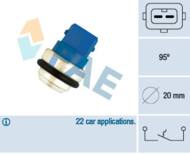 35635 FAE - Czujnik temperatury FAE VAG /2 pin/ niebieski