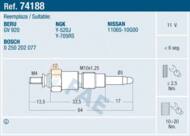 74188 FAE - Świeca żarowa FAE NISSAN