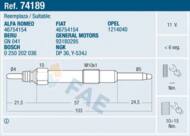 74189 FAE - Świeca żarowa FAE GM FIAT 1.9JTD 11.99-