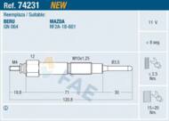74231 FAE - Świeca żarowa FAE MAZDA