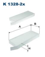 K1328-2X - Filtr kabinowy FILTRON 